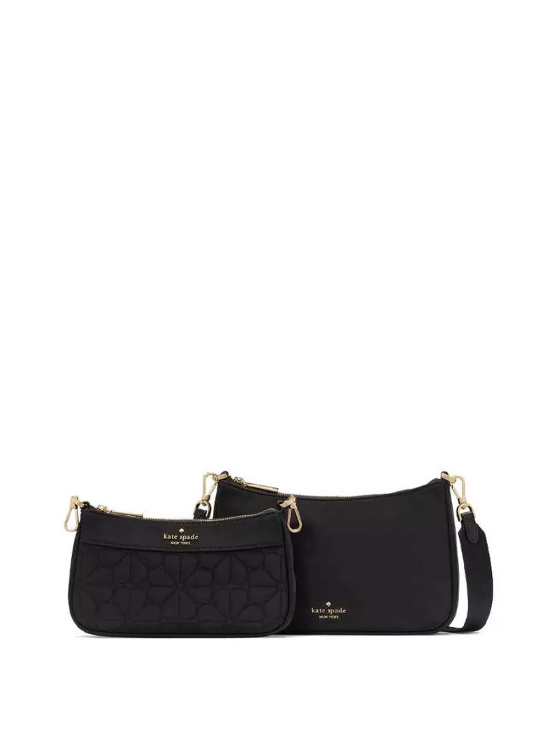 KATE SPADE Duet Spade Flower Quilted Nylon Crossbody - Image 4