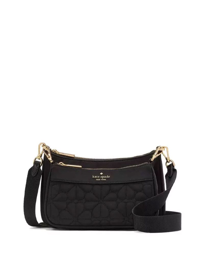 KATE SPADE Duet Spade Flower Quilted Nylon Crossbody