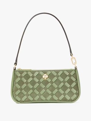 KATE SPADE Kayla Woven Leather Convertible Wristlet