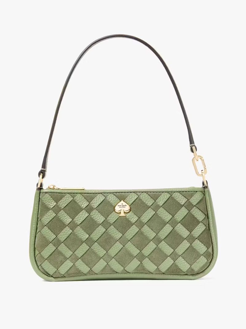 KATE SPADE Kayla Woven Leather Convertible Wristlet