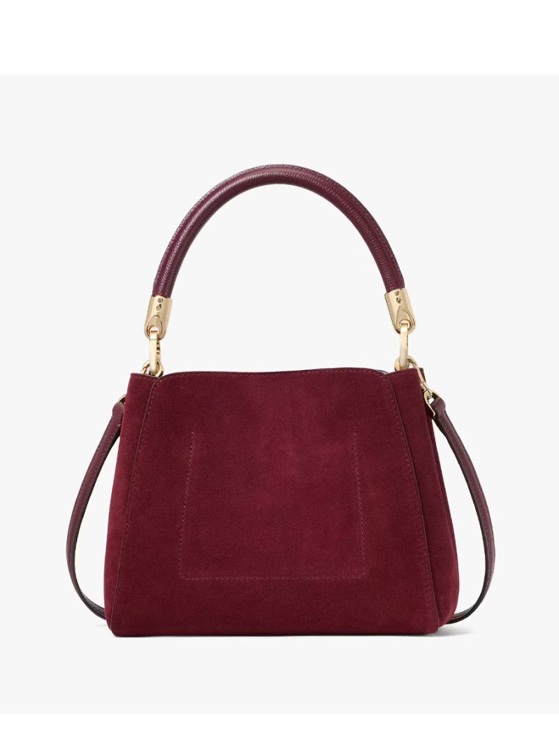 KATE SPADE Phoebe Suede Floral Applique Small Top Handle Satchel - Image 4