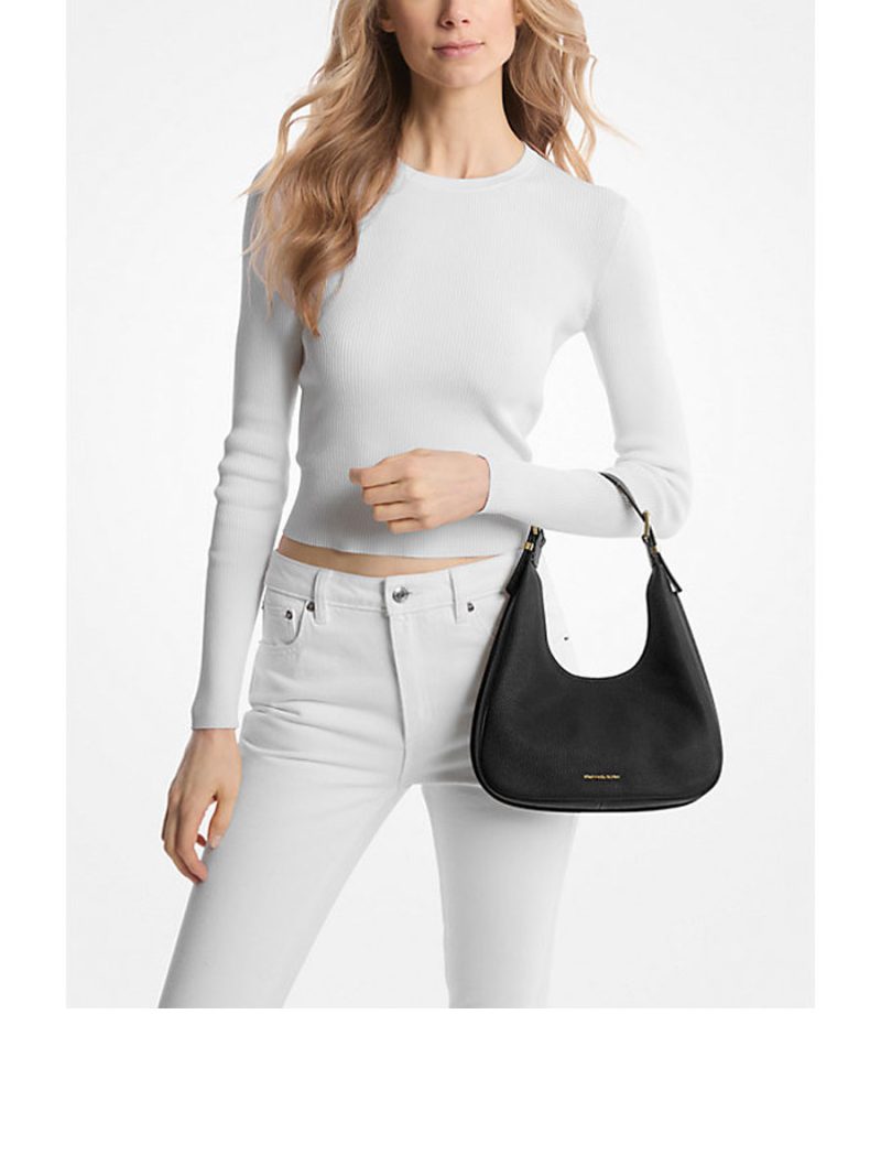 MICHAEL Michael Kors Nolita Small Pebbled Leather Hobo Shoulder Bag - Image 3
