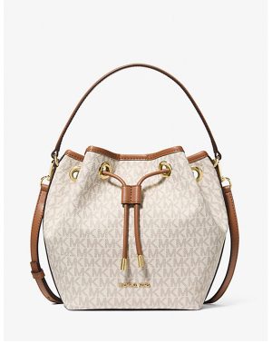 MICHAEL Michael Kors Avery Medium Signature Logo Bucket Messenger Bag