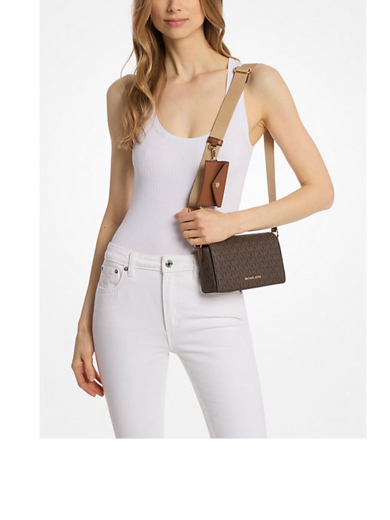 MICHAEL Michael Kors Vincent Small Signature Logo Crossbody Bag with Card Case - Image 3