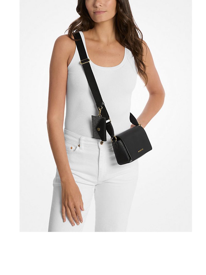 MICHAEL Michael Kors Vincent Small Saffiano Leather Crossbody Bag with Signature Logo Card Case - Image 3