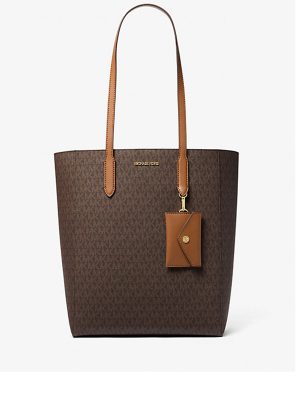 MICHAEL Michael Kors Vincent Large Signature Logo Tote Bag with Card Case