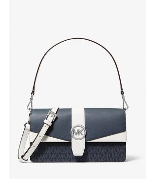 MICHAEL Michael Kors Greenwich Medium Signature Logo Convertible Shoulder Bag