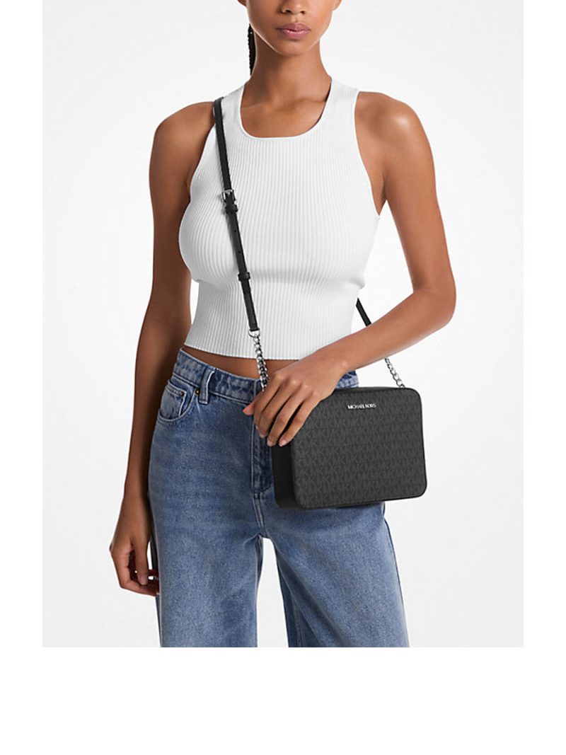MICHAEL Michael Kors Jet Set Large Logo Crossbody Bag - Image 3