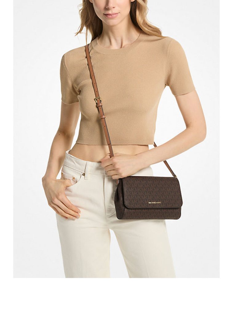 MICHAEL Michael Kors Medium Logo Convertible Crossbody Bag - Image 4