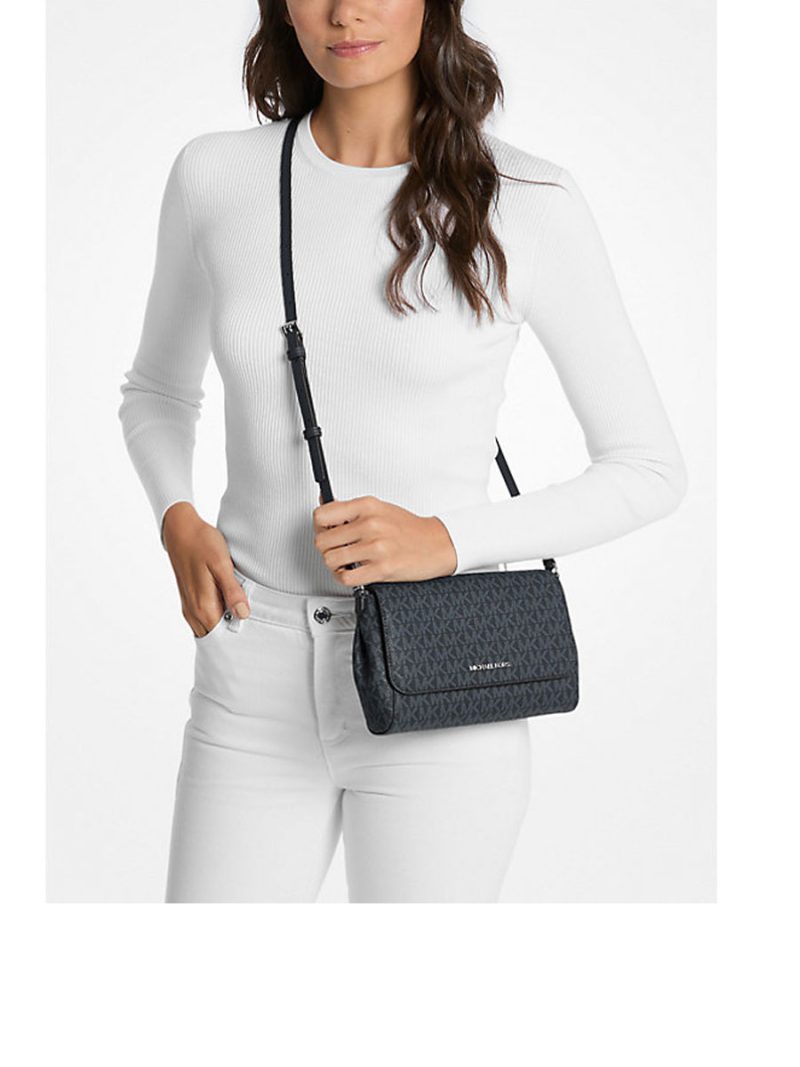 MICHAEL Michael Kors Medium Signature Logo Convertible Crossbody Bag - Image 3