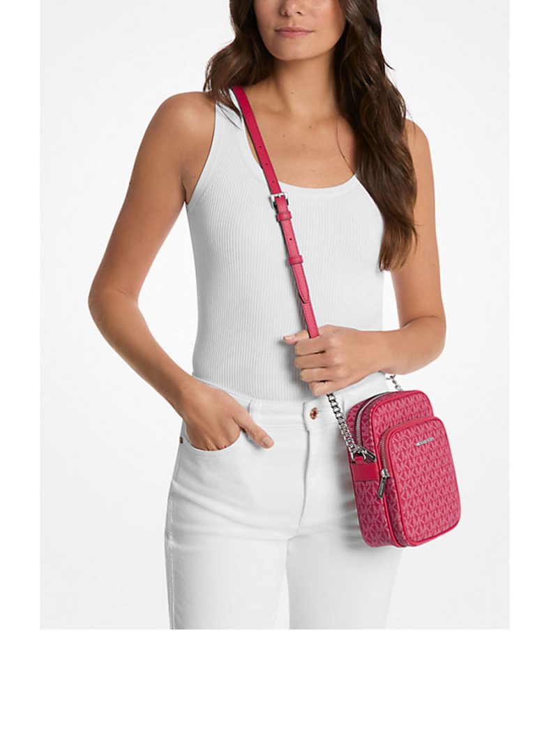 MICHAEL Michael Kors Jet Set Travel Medium Signature Logo Crossbody Bag - Image 3