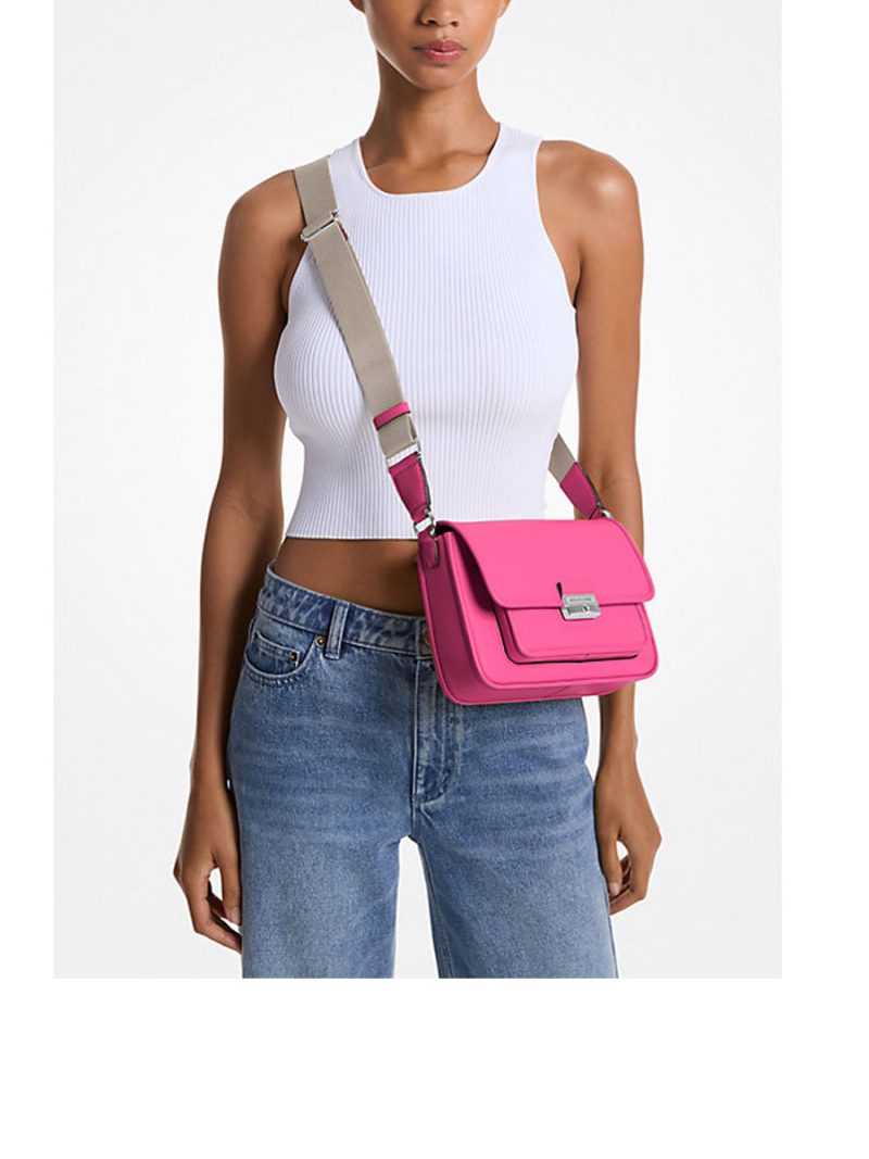 MICHAEL Michael Kors Bradshaw Medium Leather Messenger Bag - Image 4