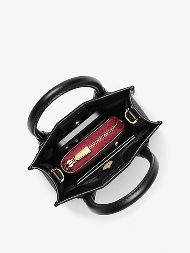MICHAEL Michael Kors Mercer Extra Small Pebbled Leather Crossbody Bag - Image 3