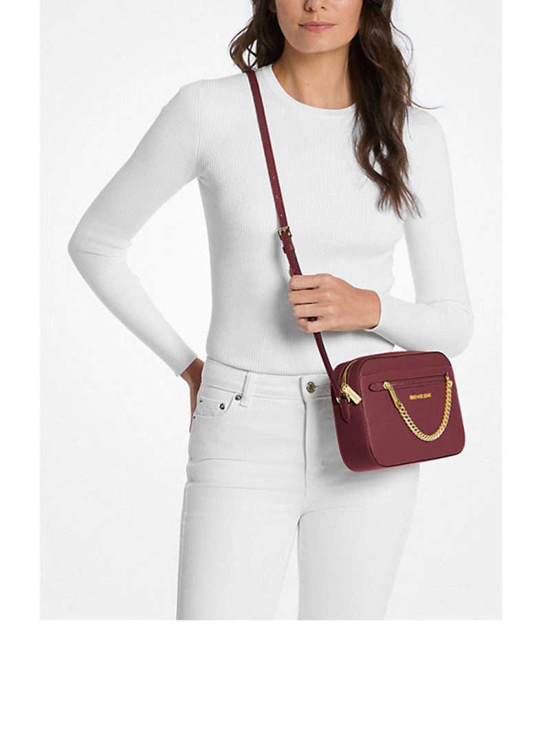 MICHAEL Michael Kors Jet Set Large Saffiano Leather Crossbody Bag - Image 3