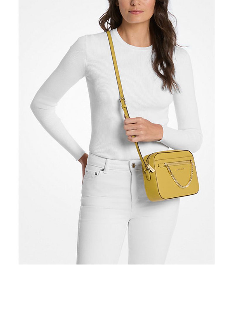 MICHAEL Michael Kors Jet Set Large Saffiano Leather Crossbody Bag - Image 3