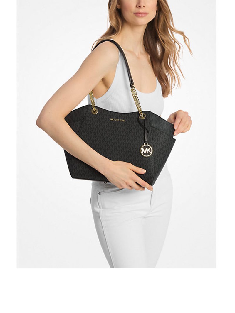 MICHAEL Michael Kors Jet Set Large Signature Logo Shoulder Bag - Image 3