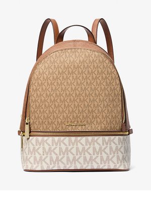 MICHAEL Michael Kors Rhea Medium Color-Block Signature Logo Backpack