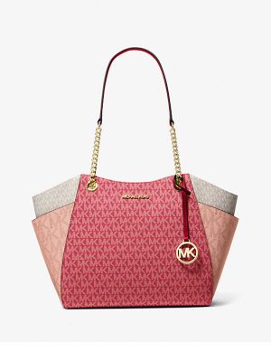 MICHAEL Michael Kors Jet Set Large Color-Block Signature Logo Shoulder Bag