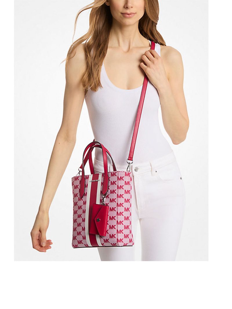 MICHAEL Michael Kors Vincent Small Logo Jacquard Tote Bag with Card Case - Image 2