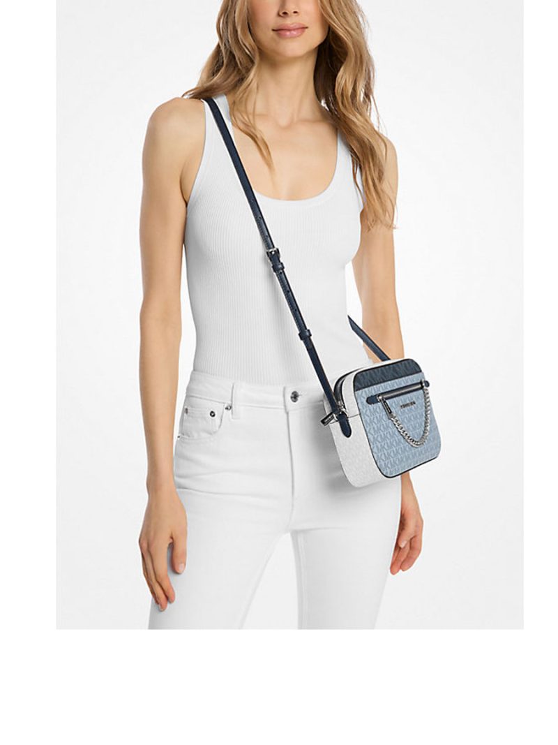 MICHAEL Michael Kors Jet Set Large Signature Logo Crossbody Bag - Image 4