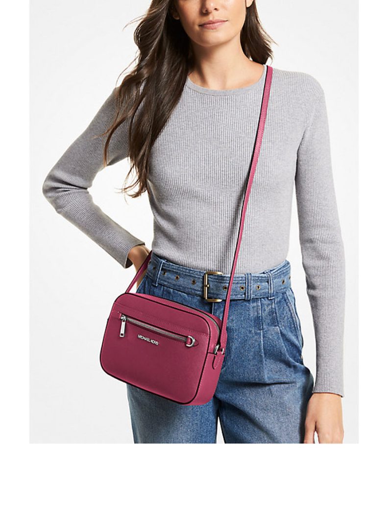 MICHAEL Michael Kors Jet Set Large Saffiano Leather Crossbody Bag - Image 3