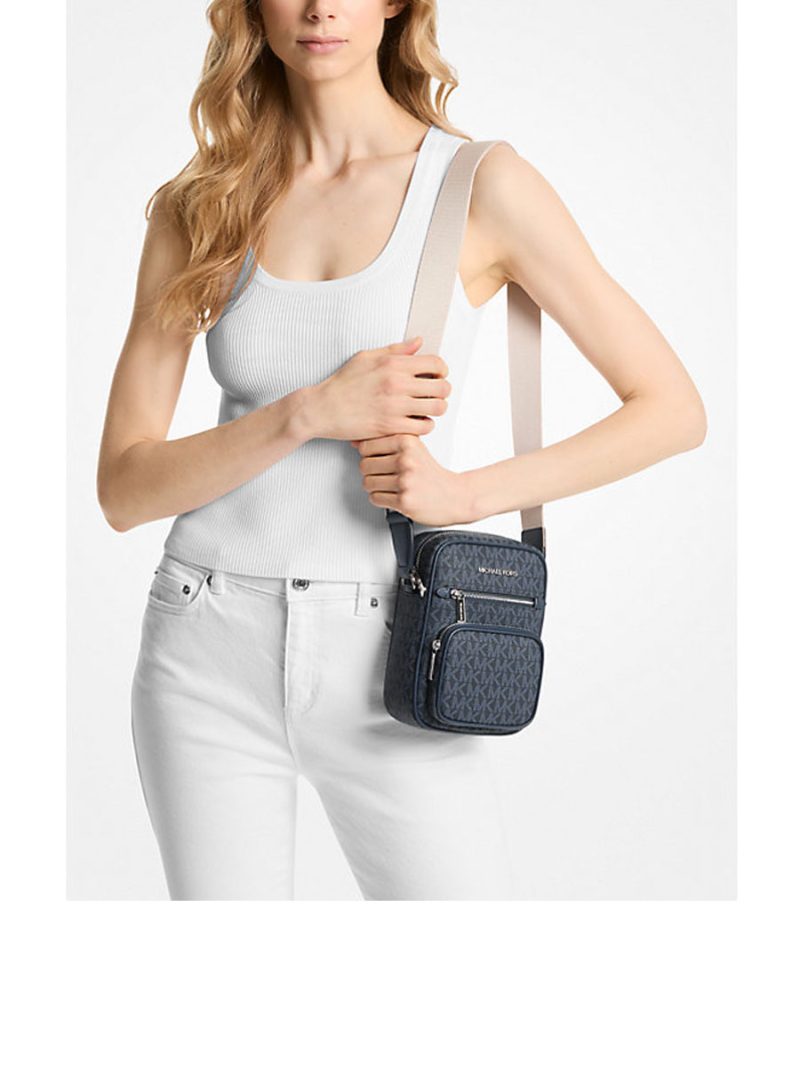 MICHAEL Michael Kors Jet Set Medium Signature Logo Crossbody Bag - Image 3