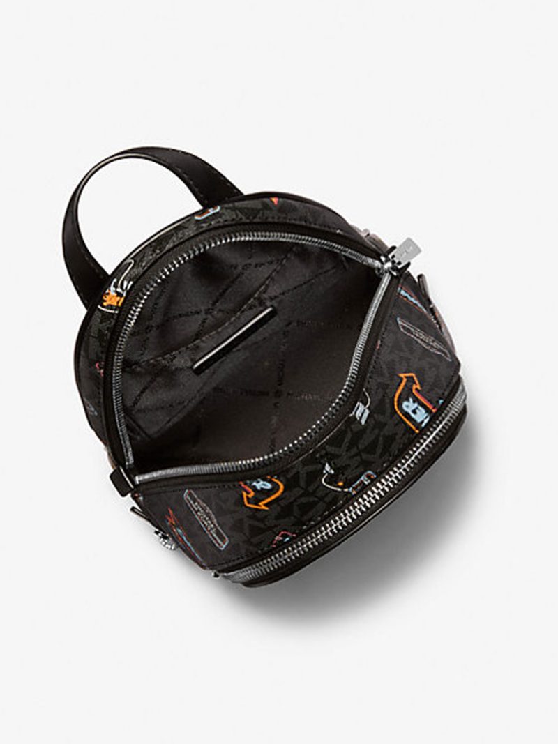 MICHAEL Michael Kors Rhea Extra-Small Printed Signature Logo Backpack - Image 2