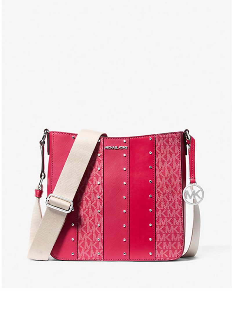 MICHAEL Michael Kors Jet Set Small Studded Patchwork and Signature Logo Crossbody