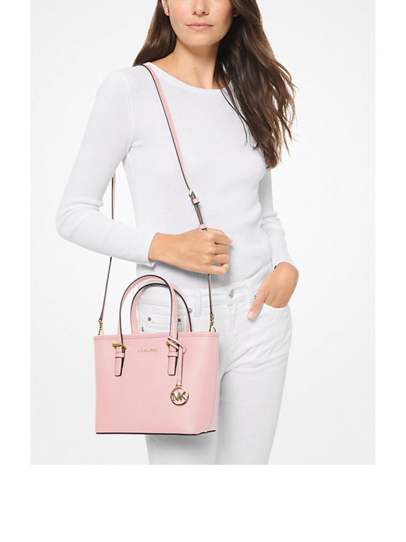 MICHAEL Michael Kors Jet Set Travel Extra-Small Saffiano Leather Top-Zip Tote Bag - Image 3