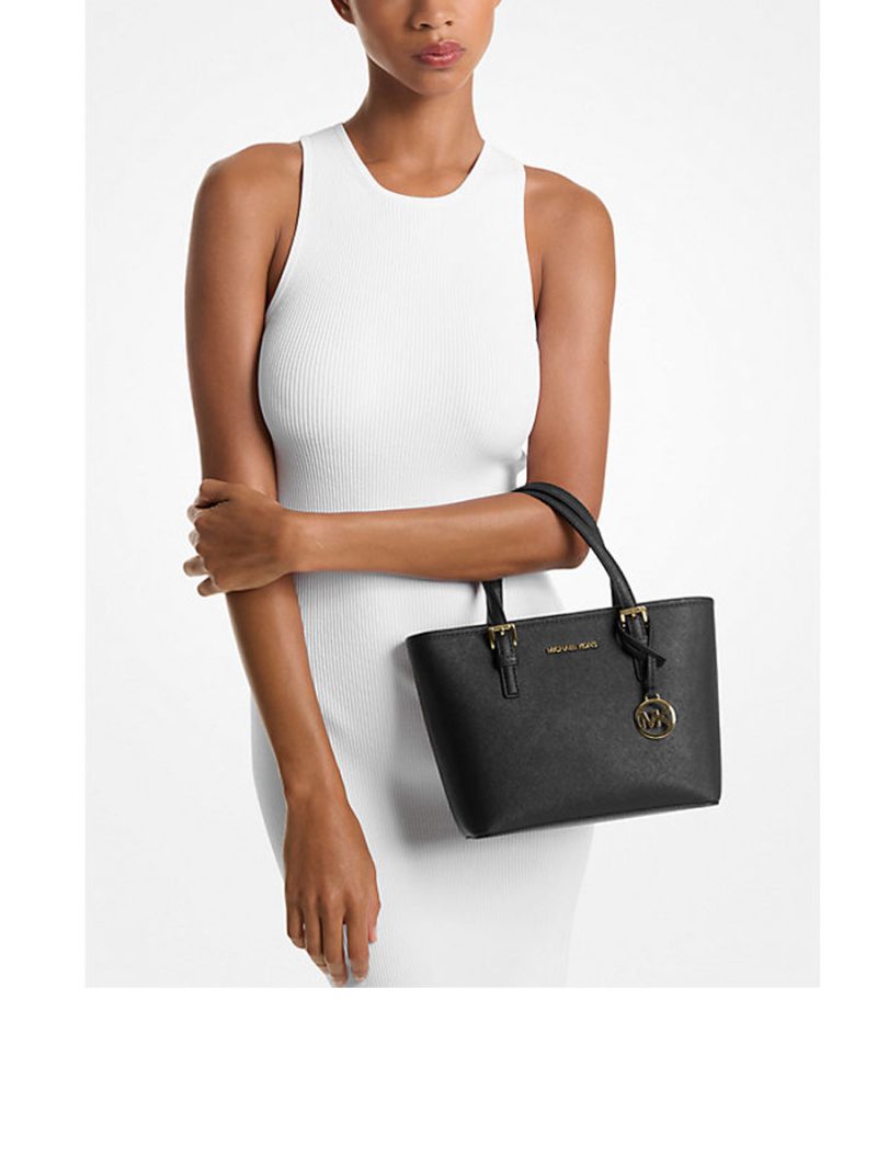 MICHAEL Michael Kors Jet Set Travel Extra-Small Saffiano Leather Top-Zip Tote Bag - Image 4
