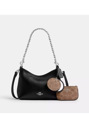 COACH Laurel Small Shoulder Bag With Mirror Charm And Pouch
