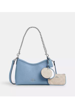 COACH Laurel Small Shoulder Bag With Mirror Charm And Pouch