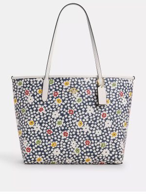 COACH City Tote Bag With Floral Print