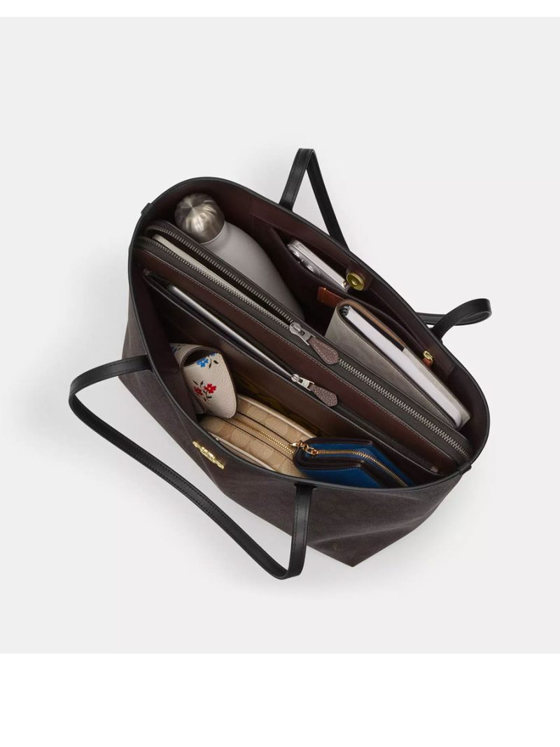 COACH City Tote Bag With Floral Print - Image 3