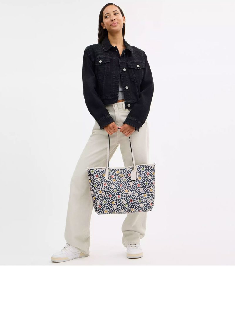 COACH City Tote Bag With Floral Print - Image 4
