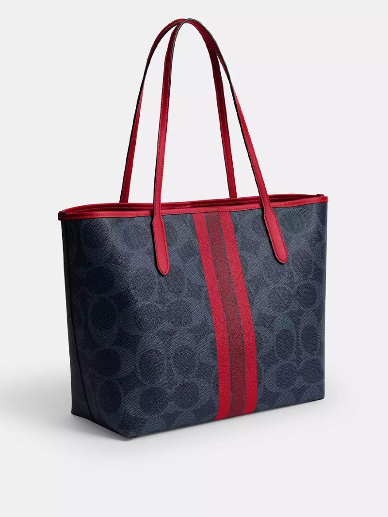 COACH City Tote Bag In Signature Canvas With Coach Graphic - Image 3
