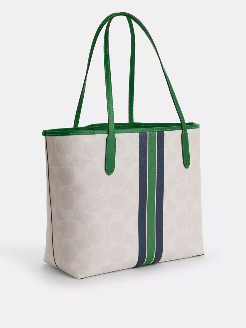 COACH City Tote Bag In Signature Canvas With Coach Graphic - Image 3