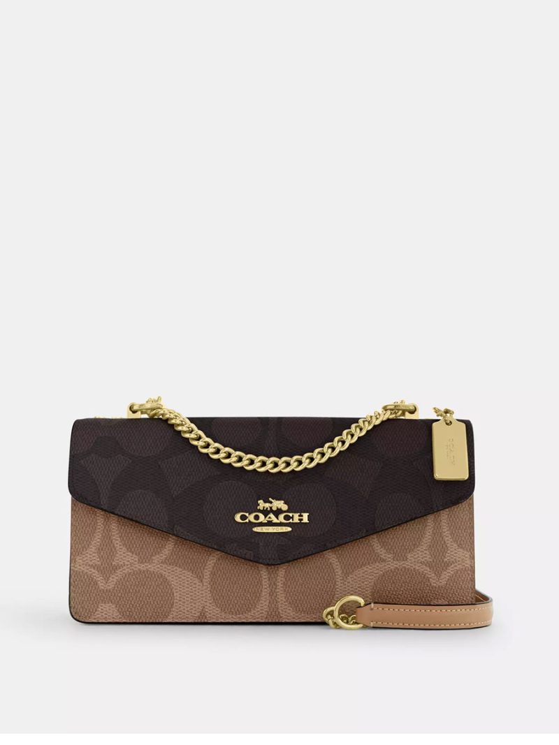COACH Klare Envelope Crossbody Bag In Blocked Signature Canvas
