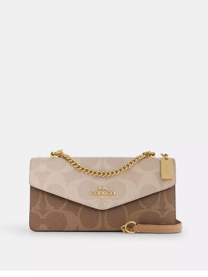 COACH Klare Envelope Crossbody Bag In Blocked Signature Canvas