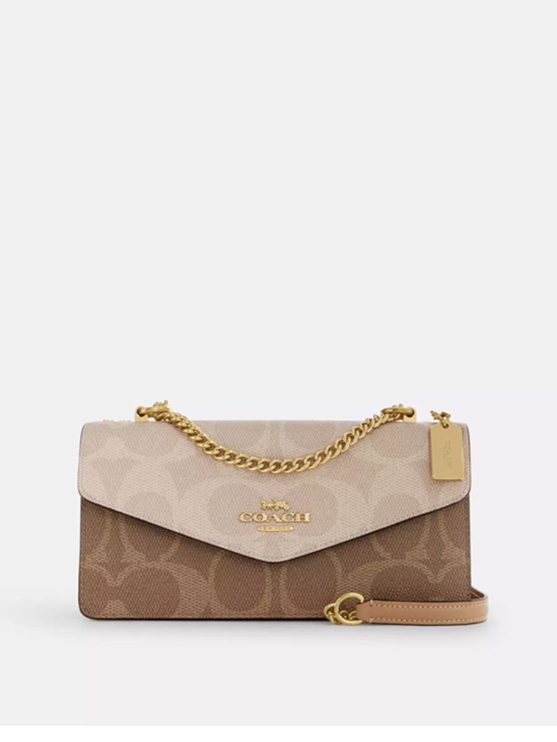 COACH Klare Envelope Crossbody Bag In Blocked Signature Canvas