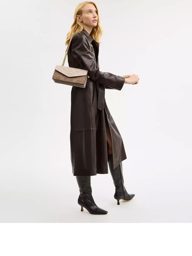 COACH Klare Envelope Crossbody Bag In Blocked Signature Canvas - Image 7