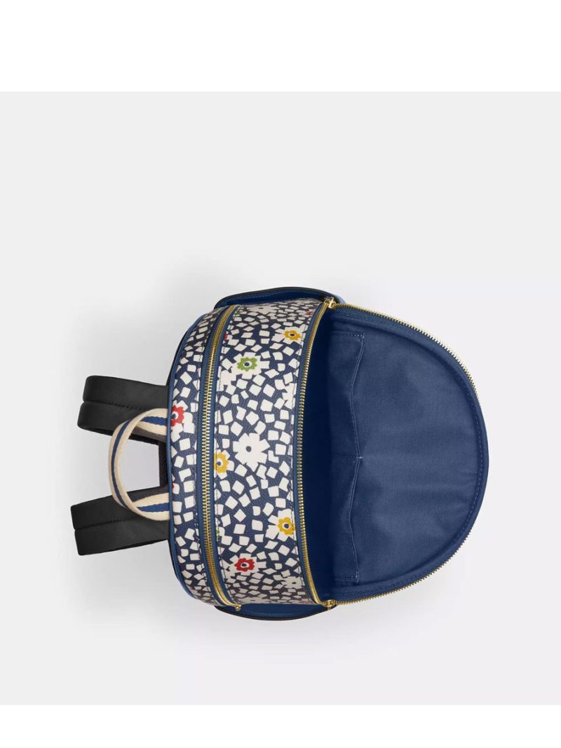 COACH Court Backpack With Floral Print - Image 5
