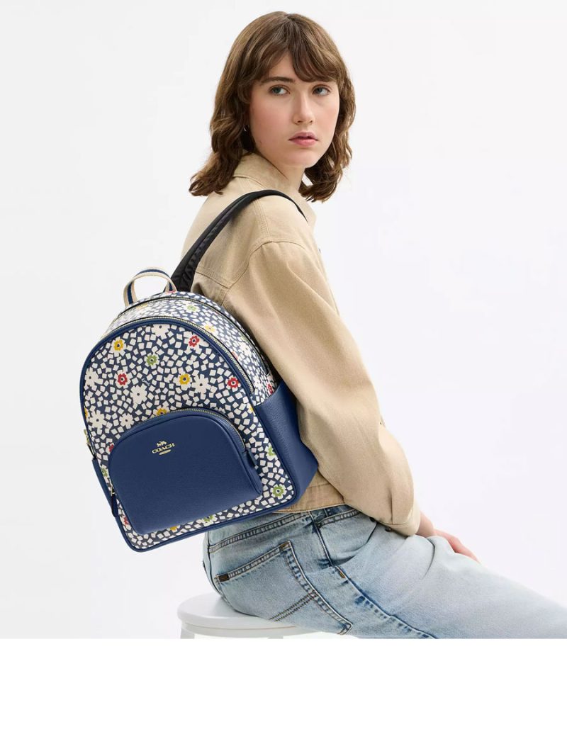 COACH Court Backpack With Floral Print - Image 4