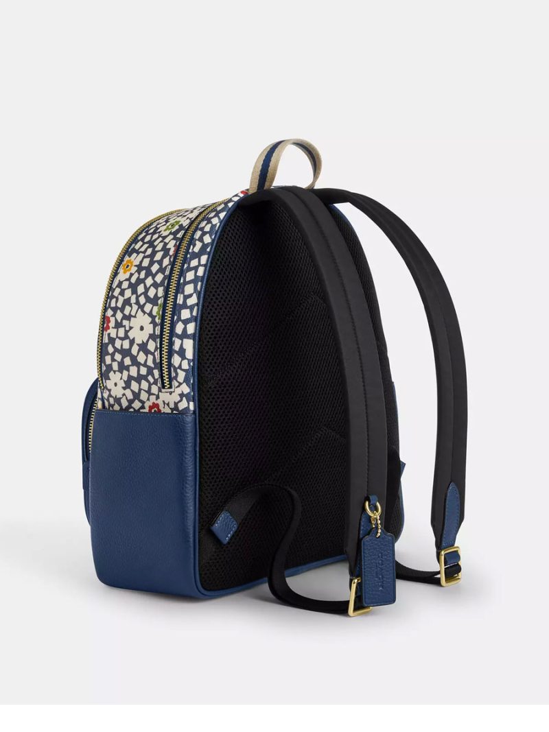COACH Court Backpack With Floral Print - Image 3
