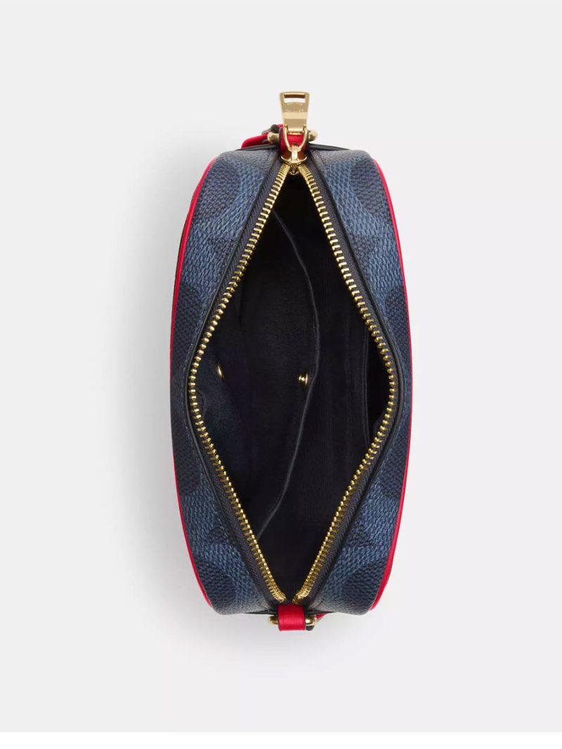 COACH Mini Jamie Camera Bag In Signature Canvas With Varsity Stripe - Image 2