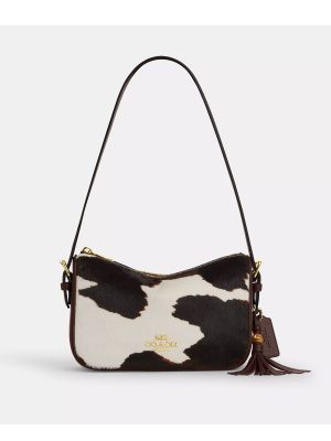 COACH Kailey Shoulder Bag With Cow Print And Tassel