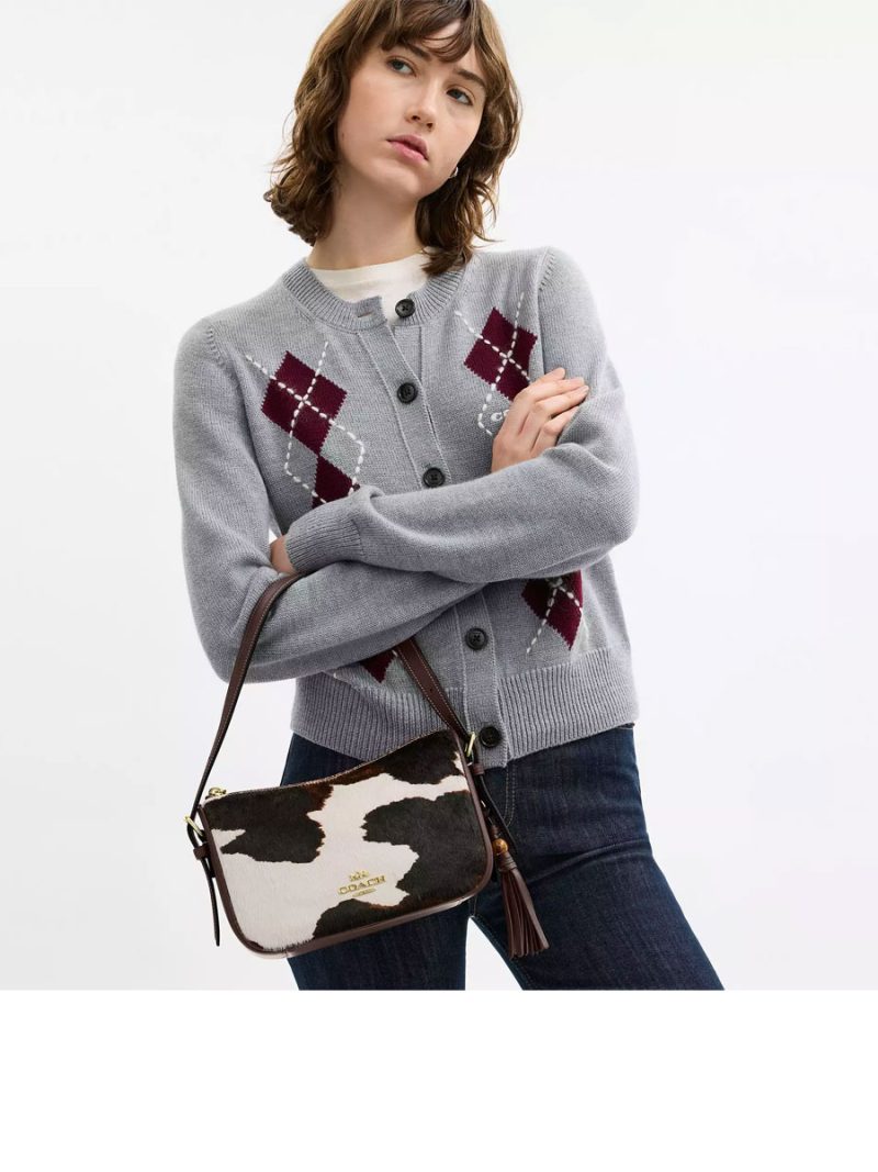 COACH Kailey Shoulder Bag With Cow Print And Tassel - Image 5