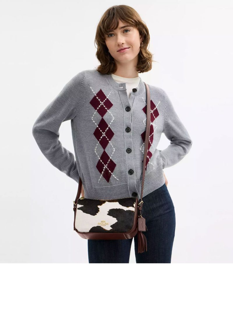 COACH Kailey Shoulder Bag With Cow Print And Tassel - Image 4