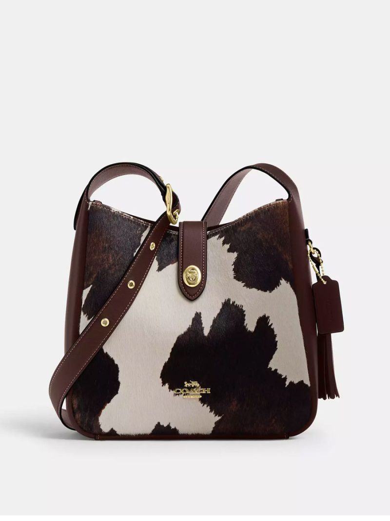 COACH Hadley Convertible Crossbody Bag With Cow Print And Tassel