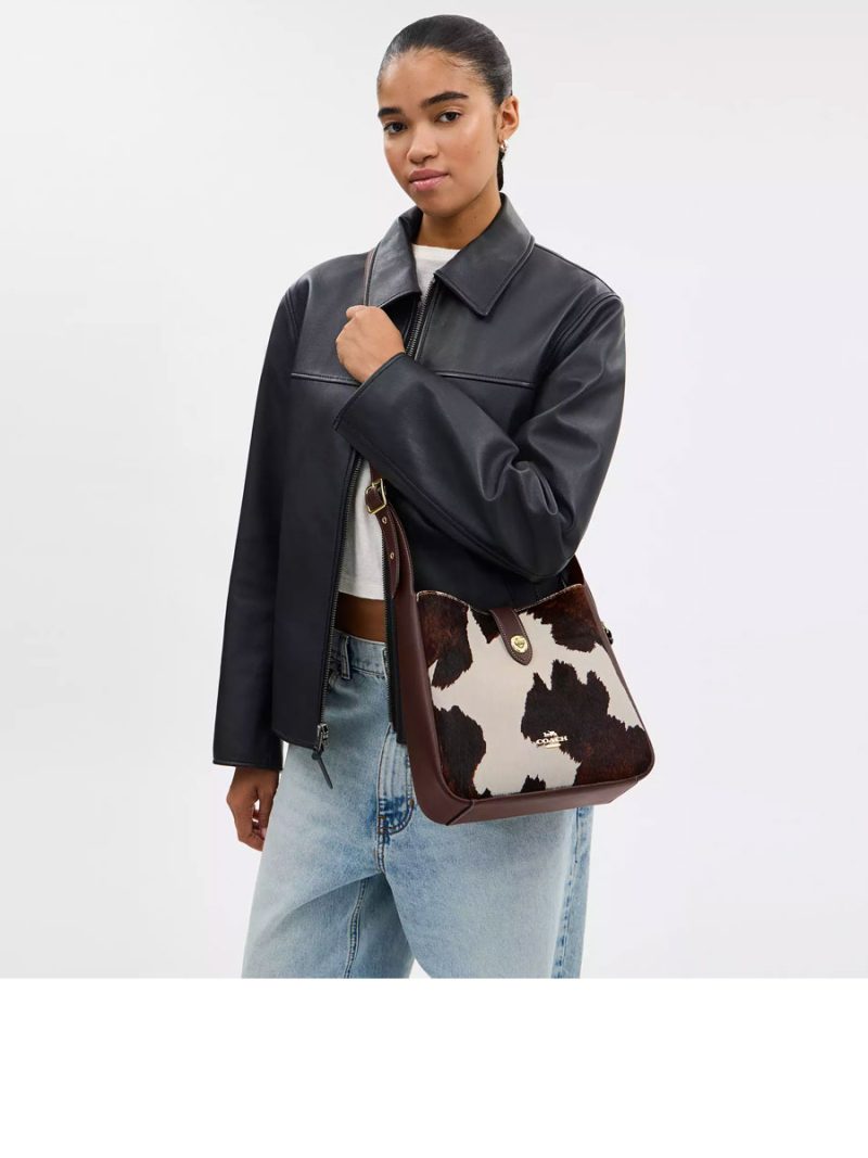 COACH Hadley Convertible Crossbody Bag With Cow Print And Tassel - Image 5